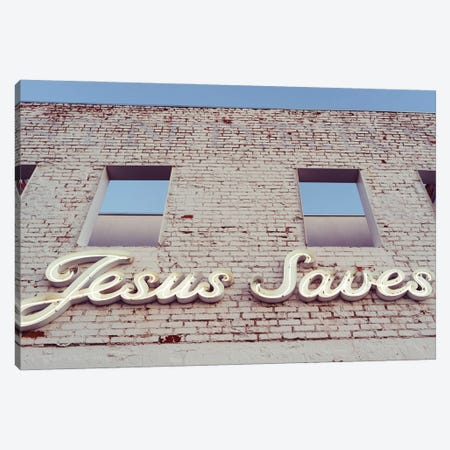 Jesus Saves Canvas Print #BTY1390} by Bethany Young Canvas Art Print