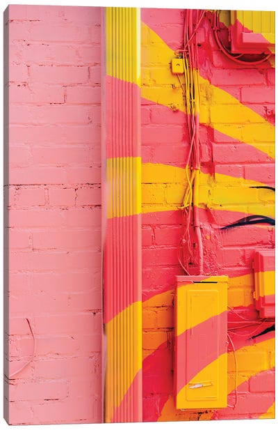 Pink And Yellow Canvas Art Print - Oklahoma City