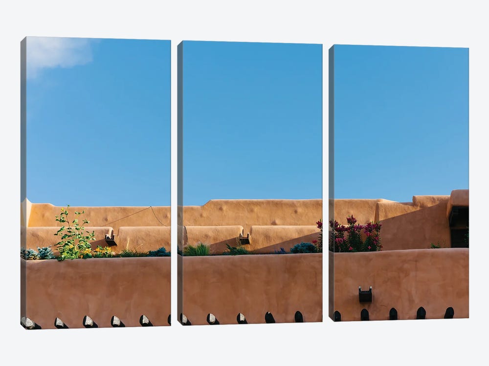 Santa Fe Architecture by Bethany Young 3-piece Canvas Wall Art