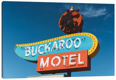 Buckaroo Motel Canvas Art Print - Cowboy & Cowgirl Art