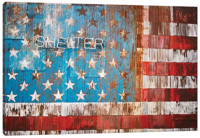 Brooklyn Shelter Canvas Art Print - American Flag Art