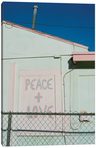 Joshua Tree Peace On Film Canvas Art Print - Peace Sign Art