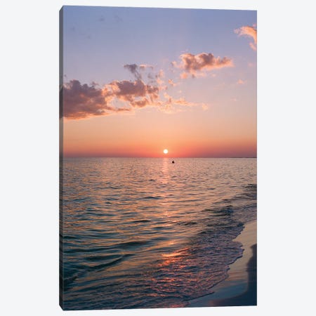 Florida Ocean Sunset On Film Canvas Print #BTY1665} by Bethany Young Canvas Artwork