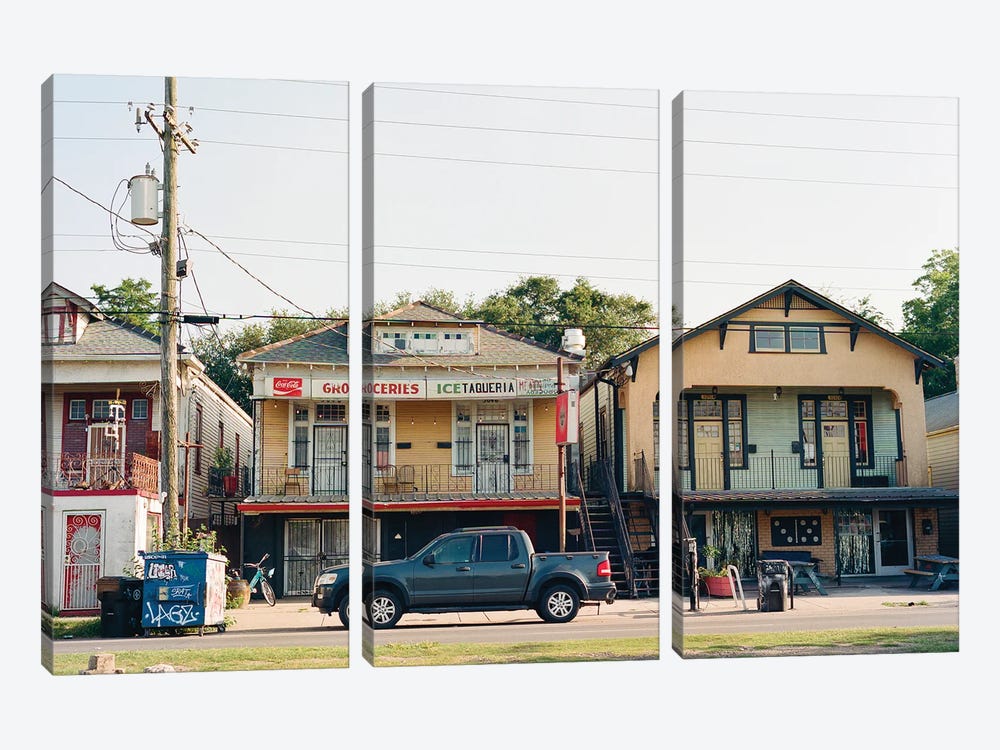 New Orleans Marigny IV On Film by Bethany Young 3-piece Canvas Art Print