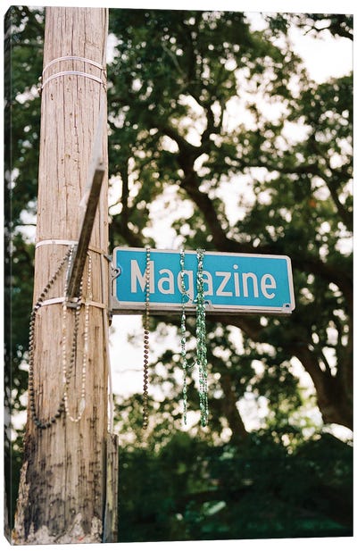 New Orleans Magazine Street II On Film Canvas Art Print - Signs