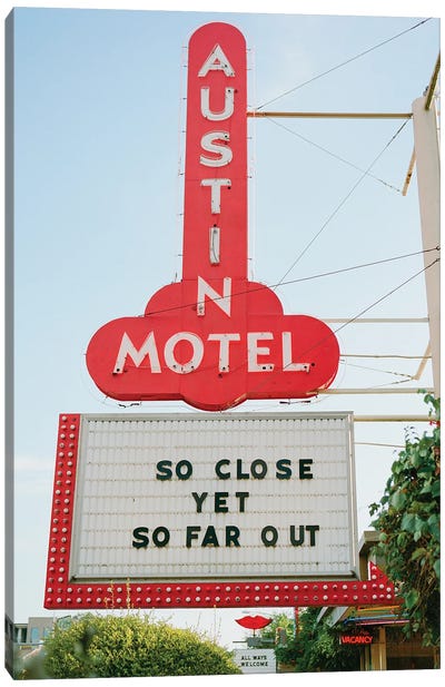 Austin Motel III On Film Canvas Art Print - Signs