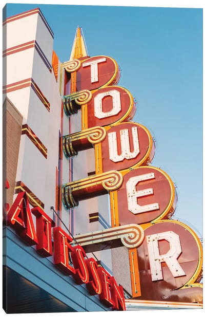 Tower Theater Canvas Art Print - Oklahoma City