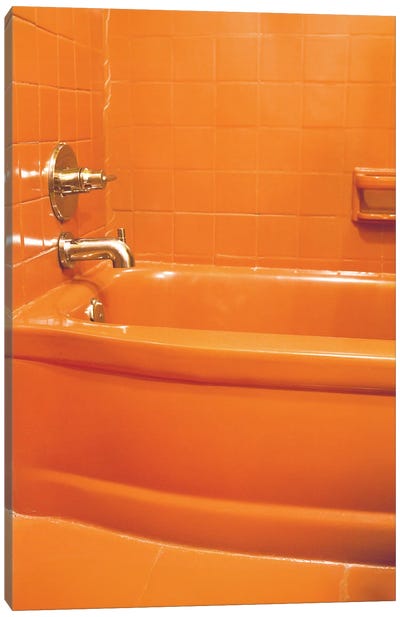 Orange Tub Canvas Art Print - Monochromatic Photography