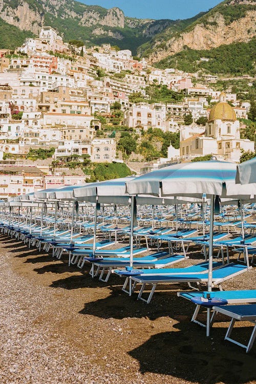 Positano Beach On Film by Bethany Young canvas print