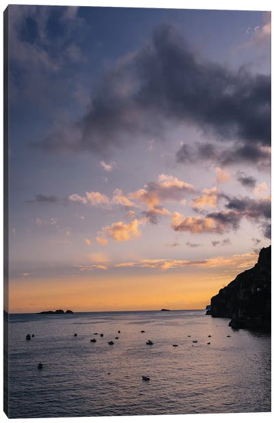 Amalfi Coast Sunset II Canvas Art Print - Island Art