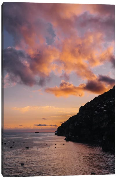 Amalfi Coast Sunset I Canvas Art Print - Cliff Art