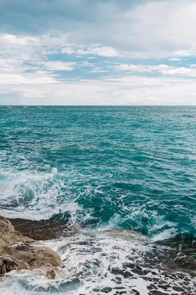 Rocky Beaches: Amalfi Coast Water V by Bethany Young