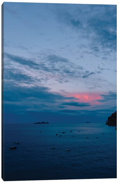 Positano Sunrise III Canvas Art Print - Amalfi Coast Art