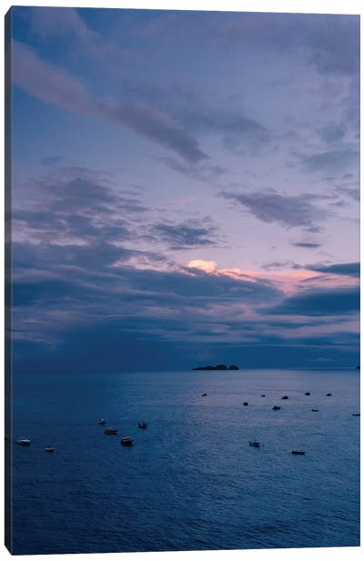 Positano Sunrise VIII Canvas Art Print - Amalfi Coast Art