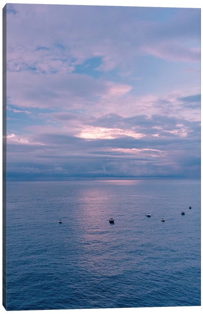 Positano Sunrise XI Canvas Art Print - Amalfi Coast Art