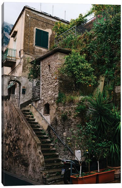 Rainy Positano III Canvas Art Print - Stairs & Staircases