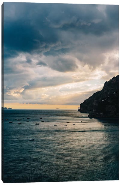 Stormy Positano VIII Canvas Art Print - Amalfi Coast Art