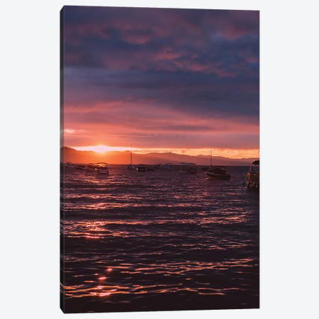 Lake Tahoe Sunset Canvas Print #BTY52} by Bethany Young Canvas Print
