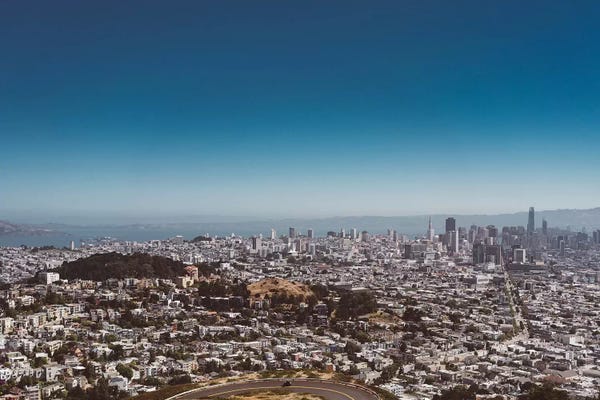 San Francisco Skylines: San Francisco View II by Bethany Young