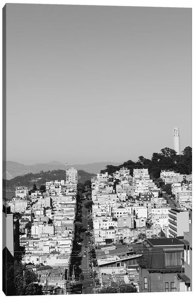San Francisco XVII Canvas Art Print - Black & White Cityscapes