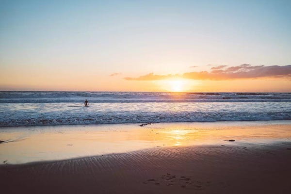 Cloudy Sunsets: Venice Beach Surfer III by Bethany Young