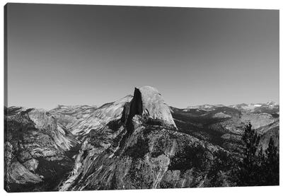 Glacier Point, Yosemite National Park VI Canvas Art Print - Black & White Scenic