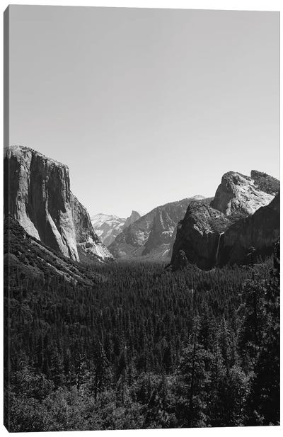 Tunnel View, Yosemite National Park III Canvas Art Print - Waterfall Art