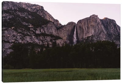 Yosemite Sunset Canvas Art Print - Grass Art