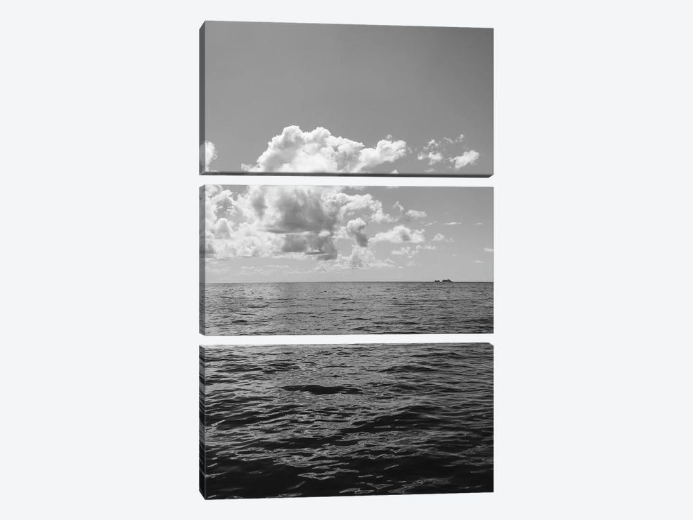 Monochrome Ocean View II by Bethany Young 3-piece Canvas Wall Art