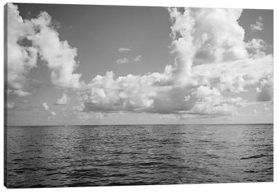 Monochrome Ocean View Canvas Art Print - Bethany Young