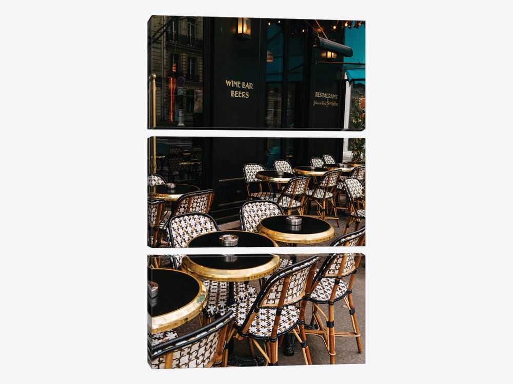Paris Cafe VIII by Bethany Young 3-piece Canvas Wall Art