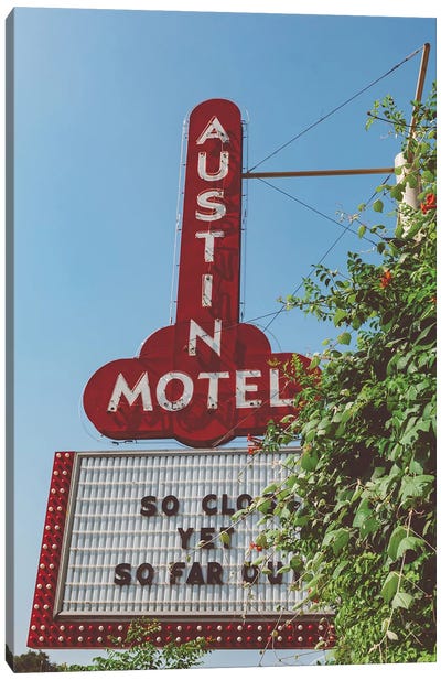 Austin Motel Canvas Art Print - Texas Art