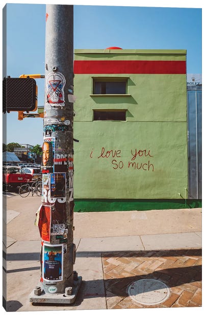 I Love You So Much Austin Canvas Art Print - City Street Art