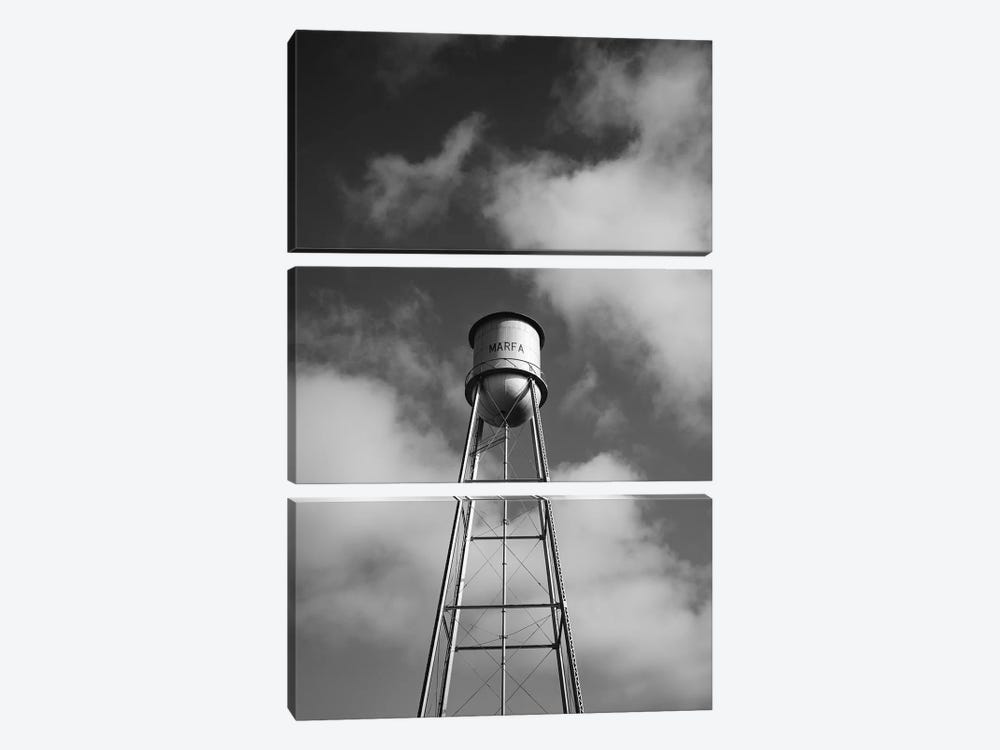 Monochrome Marfa Water Tower by Bethany Young 3-piece Canvas Wall Art