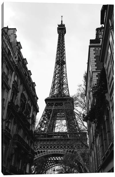 Noir Paris VIII Canvas Art Print - The Eiffel Tower