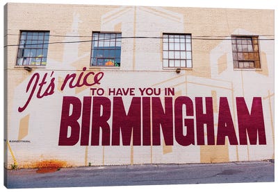 Birmingham Mural Canvas Art Print - Novelty City Scenes