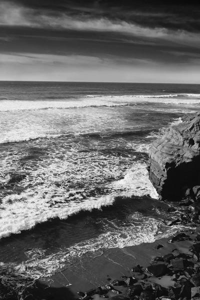 San Diego: Monochrome Sunset Cliffs by Bethany Young