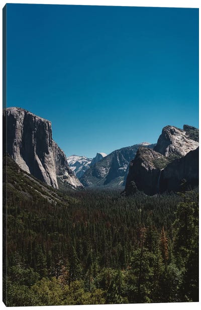 Tunnel View, Yosemite National Park II Canvas Art Print - Yosemite National Park Art