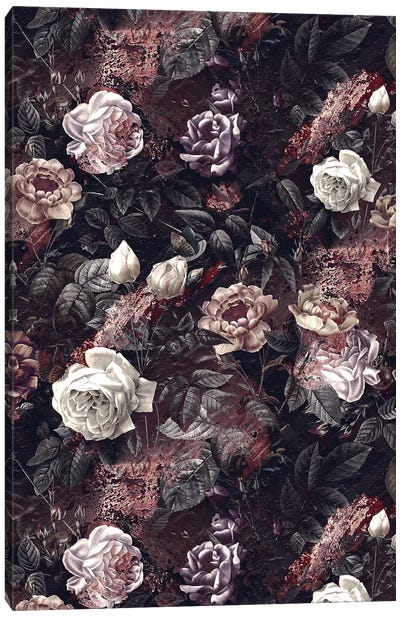 Exotic Garden - Night III Canvas Art Print - Floral & Botanical Patterns