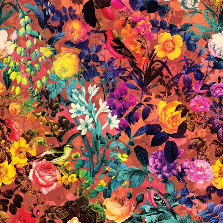 Floral And Bird II by Burcu Korkmazyurek wall art