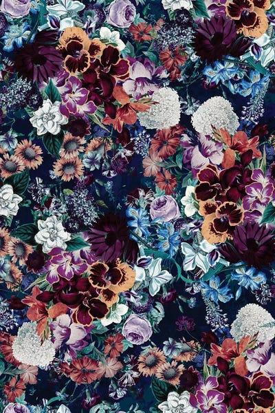 Exotic Garden - Night XVI by Burcu Korkmazyurek metal wall art