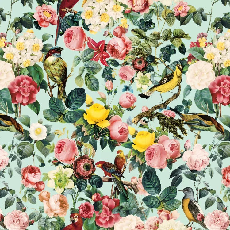 Floral And Bird III by Burcu Korkmazyurek wall art