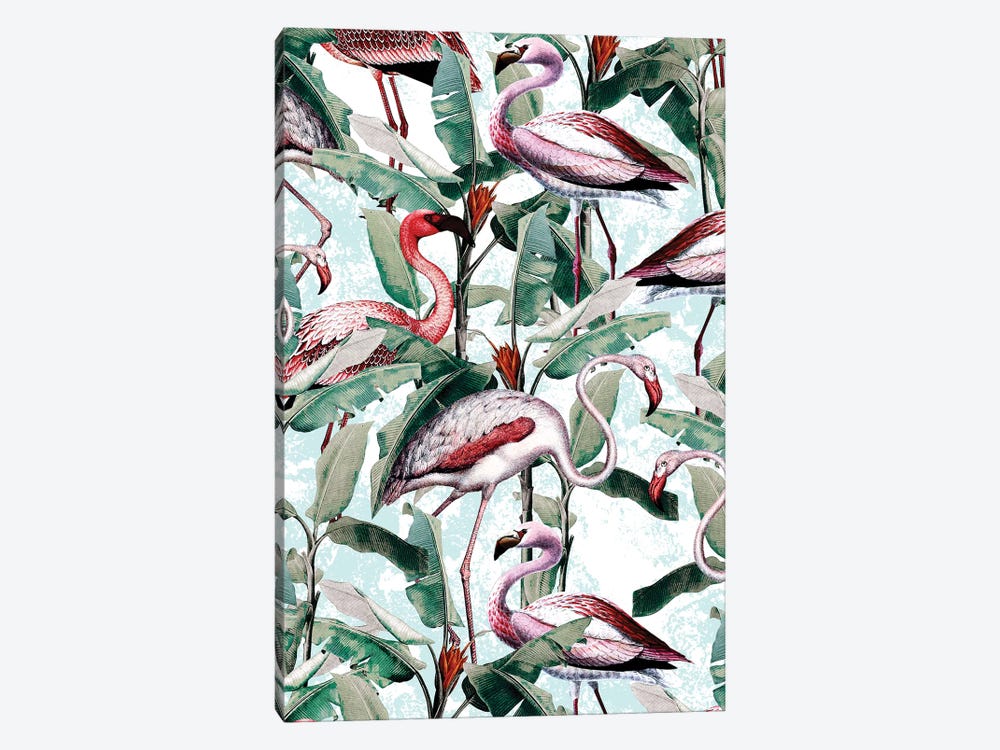 Floral And Flamingo VIII by Burcu Korkmazyurek 1-piece Art Print
