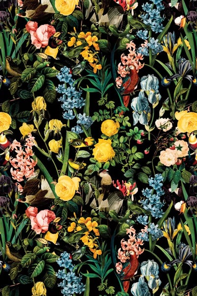 Floral & Botanical Patterns: Floral And Bird V by Burcu Korkmazyurek