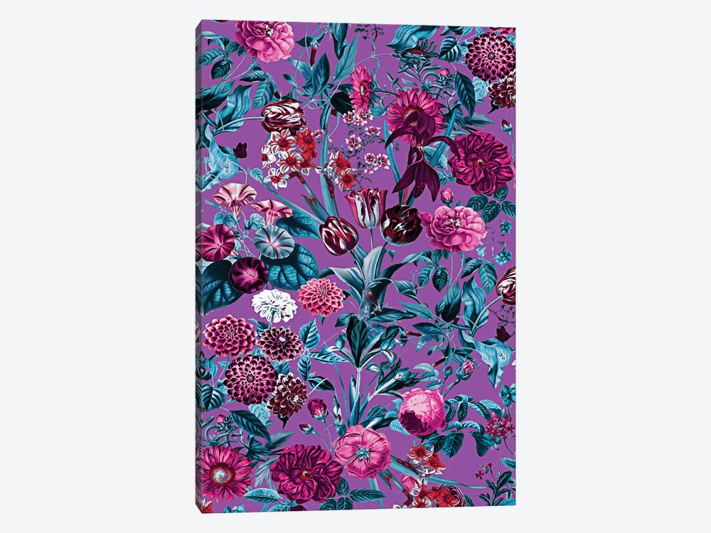 Romantic Floral Pattern by Burcu Korkmazyurek 1-piece Canvas Art Print
