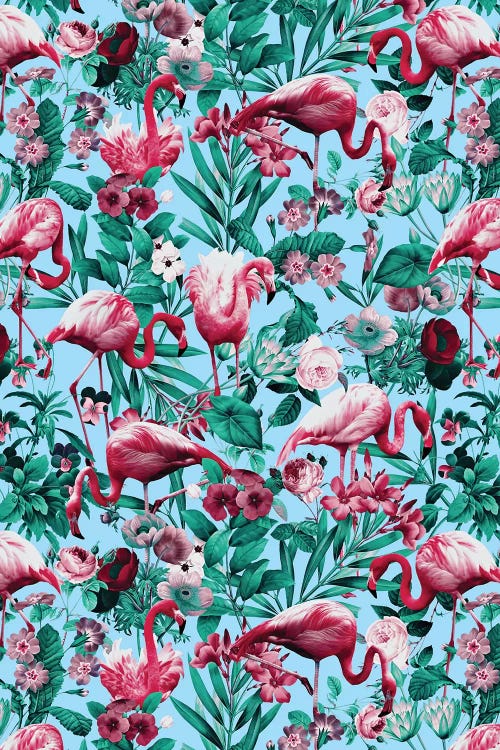 Spring Summer Floral Pattern by Burcu Korkmazyurek wall art