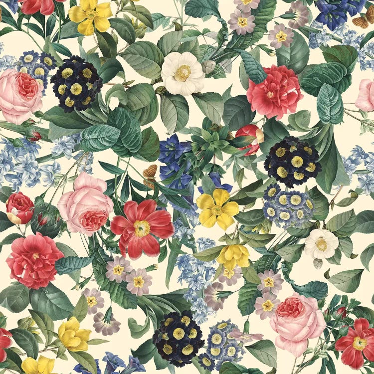 Spring-Summer Botanical Pattern by Burcu Korkmazyurek wall art