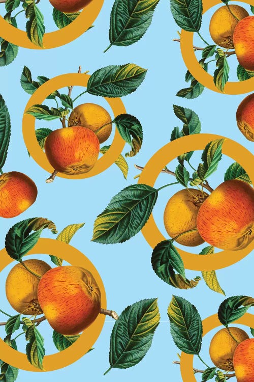 Vintage Fruit Pattern II by Burcu Korkmazyurek wall art