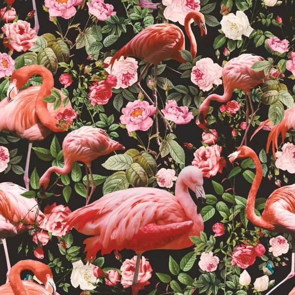 Animal Patterns: Floral And Flamingo Pattern by Burcu Korkmazyurek