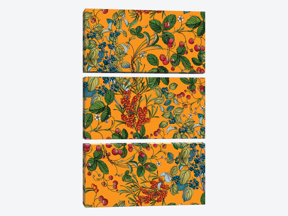 Vintage Garden VII by Burcu Korkmazyurek 3-piece Canvas Print